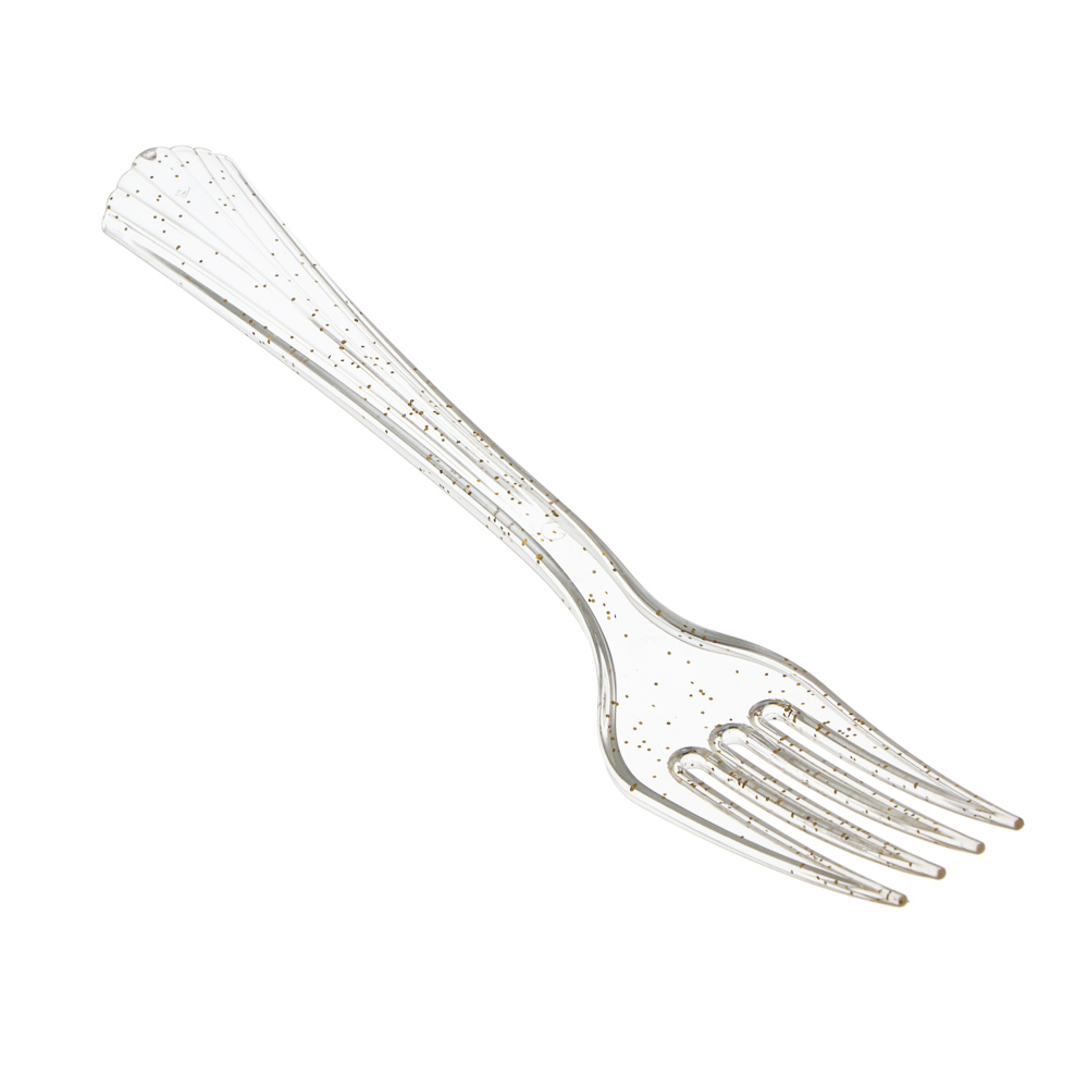 Набор столовых приборов одноразовых тм Fntastic, 20 шт, пластик, золото, вилки, ложки (24/24/480)