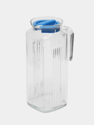 Кувшин Frigo-F&D 1,0л (голубая крышка) стекло (6)