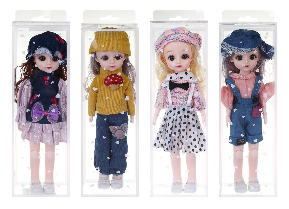 Кукла шарнирная, 30 см, в ПВХ боксе, PVC, PP, 6,5х10х30 см, 4диз ИГРОЛЕНД (4/4)