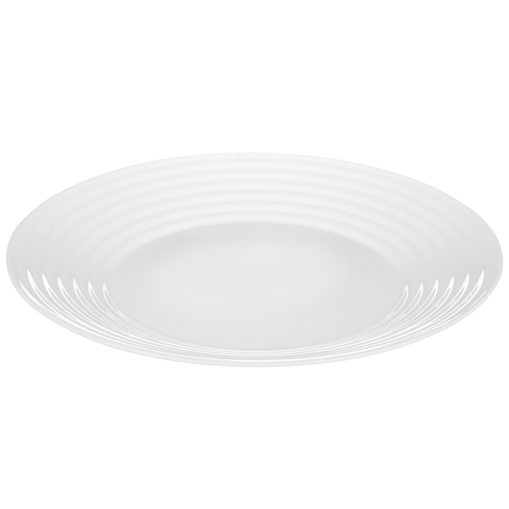 Тарелка обеденная 24см белая опаловое стекло MILLIMI Бароло (6/36)