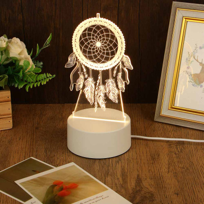 Светильник с LED подсветкой "Ловец снов", USB, один режим свечения, 17x15см акрил, пластик ABS(1/40) Светильник с LED подсветкой "Ловец снов", USB, один режим свечения, 17x15см акрил, пластик ABS(1/40)