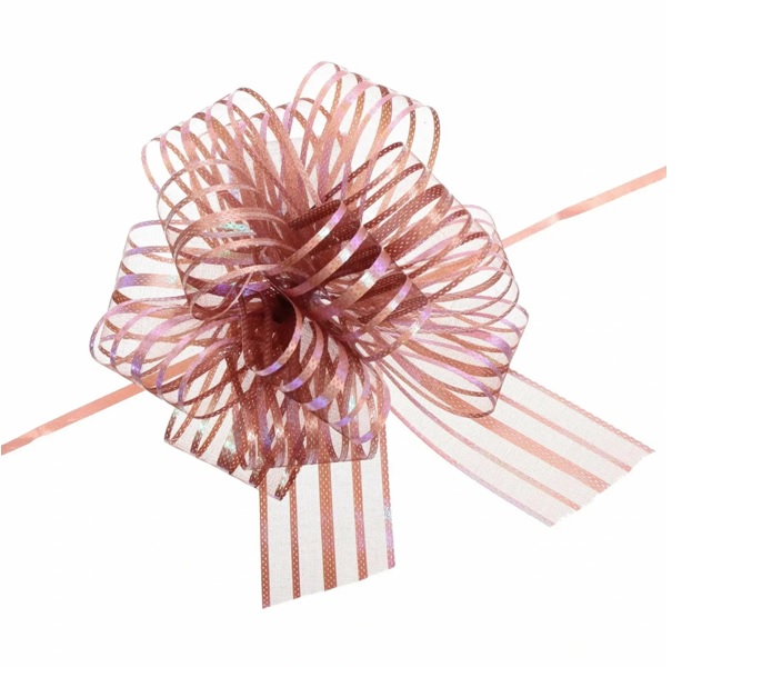 Бант д/оформления подарка "Сияние" 5 см, d=15 см, Шоколад (20/20)