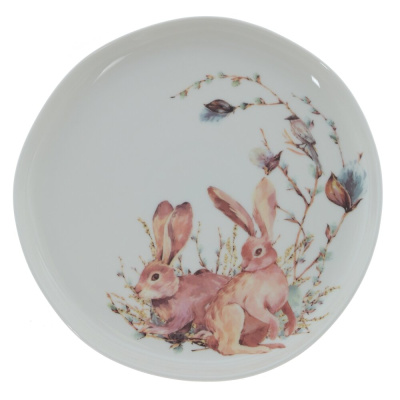 Тарелка L20,5 W20,5 H2,5см(фарфор) (1)